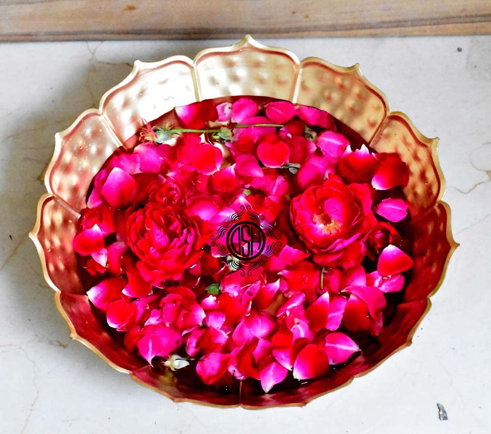 DSH Urli Bowl Handcrafted Bowl for Flowers and T- Light Candles Table Decor Diwali Home Decor Decoration. (12 Inch).