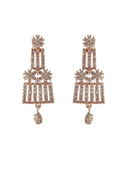 Priyaasi Elegant American Diamond Rose Gold-Plated Jewellery Set