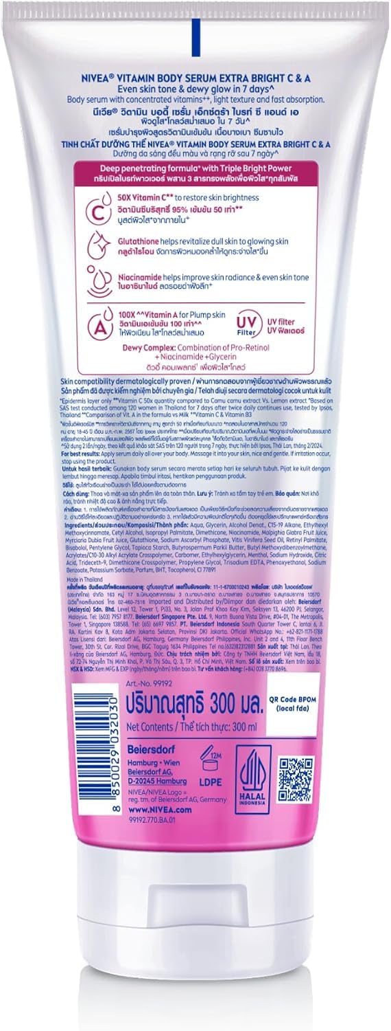 NIVEA Extra Bright C & A Vitamin Body Lotion, 170 ml