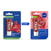 NIVEA Shine Caring Lip Balm, Pomegranate, 4.8G, Red