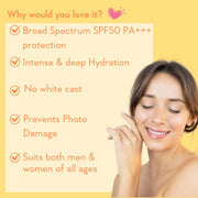 WishCare Sunscreen Body Lotion with SPF 50 PA++++ In- Vivo Tested | Body Sunscreen SPF50 With Broad Spectrum UVA & UVB Protection, No White Cast | With Carrot Seed & Raspberry | For All Skin Types | For Women & Men | 200ml