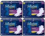 STAYFREE Secuare Night Cottony Soft Comfort Extra Large With XL - 6+6+6+6 Sanitary Pad (Pack of 24)