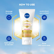 NIVEA Luminous Even Glow 2% AHA Face Wash | Oil-Free Cleanser with Aloe Vera & Guarana Extracts | Deep Cleansing Face Wash for Oily, Normal & Sensitive Skin | Exfoliating Brightening Face Cleanser for Women & Men | 50ml
