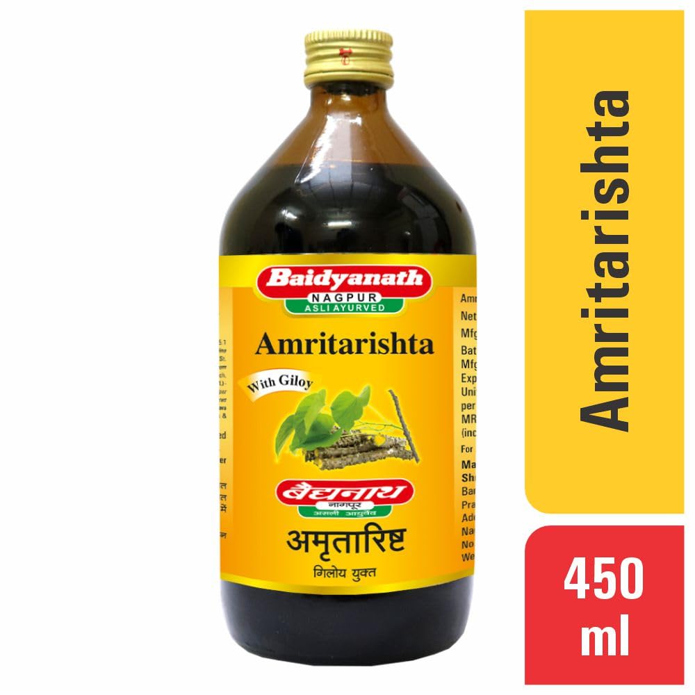 Baidyanath Asli Ayurved Amrutarishta I Ayurvedic Bacterial Infection I 450 Ml (Pack Of 2) Liquid