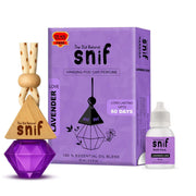 The Old Natural Snif Diamond Hanging oil Car Perfume | Car Air Freshener with Refill Pack (Lavender Love 10ml + 15ml Refill Pack)