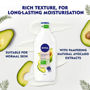 NIVEA Naturally Good, Natural Avocado Body Lotion, For Normal to Dry Skin, No Parabens, 98% Natural Origin Ingredients, 350 ml