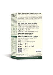 Zandu Tulsi Ginger Mint Herbal Infusion, a Herbal Tea Enriched with Ayurvedic Ingredients (25 Tea Bags)