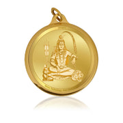 DIVINITI 24K Gold Plated Double-Sided Religious Pendant with Premium Gift Box, Spiritual Locket for Men & Women, Devotional Jewellery for Gifting & Everyday Wear | Shiva & Om Namah Shivay-1