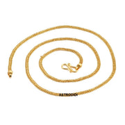 ASTRODIDI Gold Plated Chain | 24 Inch Stylish Light Weighted Golden Brass Neck Chain For Girls Women Men Boys (CHAIN-BALA-22)