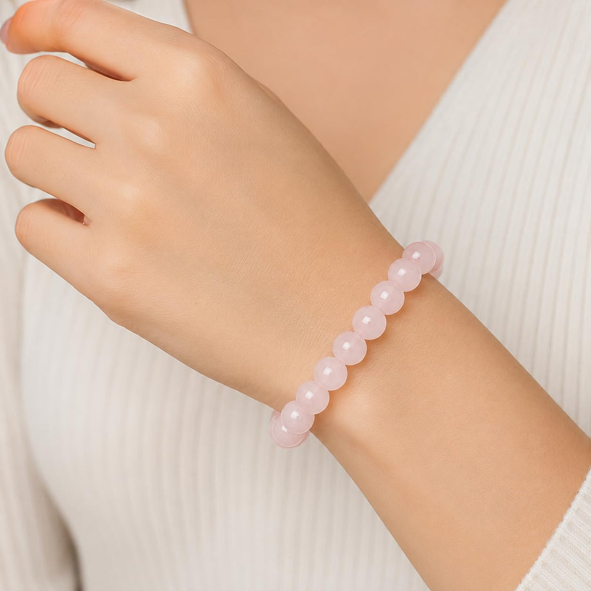 SHINDE EXPORTS Natural Pink Quartz Gemstone Bracelet for men and women