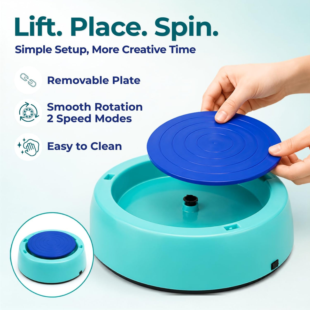 Toy Imagine Kids Pottery Wheel Kit – DIY Battery Operated Pottery Making & Painting Set with Modeling Clay, Sculpting Tools, Arts & Crafts Pot Maker for Boys & Girls Age 5+, Indoor Outdoor Activity, Diwali Gift