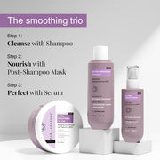 Bare Anatomy Ultra Smoothing Hair Mask & Serum Combo for Dry & Frizzy Hair | Carbohydrate Complex & Niacinamide | 250gm + 100ml