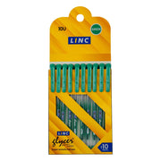 Linc 0.6 mm Glycer Smooth Ball Pen, Wallet Pack (Green Ink, Pack of 10)