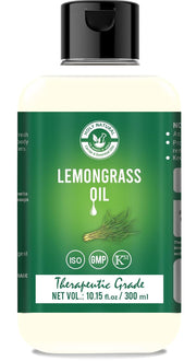 Holy Natural Lemongrass Oil for Hair Fall, Moisturising Skin, Face | Therapeutic Grade, Steam Distilled, Home Diffuser | 300ml