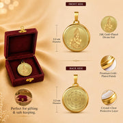 DIVINITI 24K Gold Plated Double-Sided Religious Pendant with Premium Gift Box, Spiritual Locket for Men & Women, Devotional Jewellery for Gifting & Everyday Wear | Krishna & Yantra