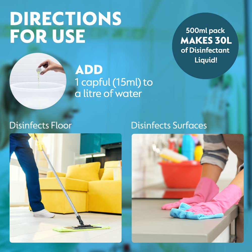 Dettol Liquid Disinfectant for Personal Hygiene , Surface Disinfection , Floor Cleaner , Menthol Cool , (Pack of 3 - 500 ml each)