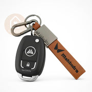 YaaNatural Yaa Catchy PREMIUM LEATHER & Key Cover with Hook KeyChain Compatible with MAHINDRA Unique Stylish look For Men Women BIKE & CAR Keyring for THAR/XUV700/BOLERO/SCORPIO