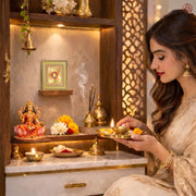 DIVINITI 24K Gold-Plated Swarna Akarshan Yantra Frame | Sacred Yantra for Wealth, Prosperity & Abundance | Home, Office & Pooja Decor | Premium Gift Box | 12 x 11 CM