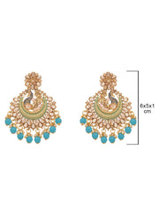Priyaasi Jhumki Earrings for Women (Golden) (EAR-PR-50127-BLU)