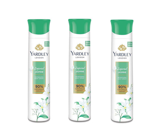 Yardley London Jasmine Deodorant Spray For Women 150-Ml (Pack Of 3)