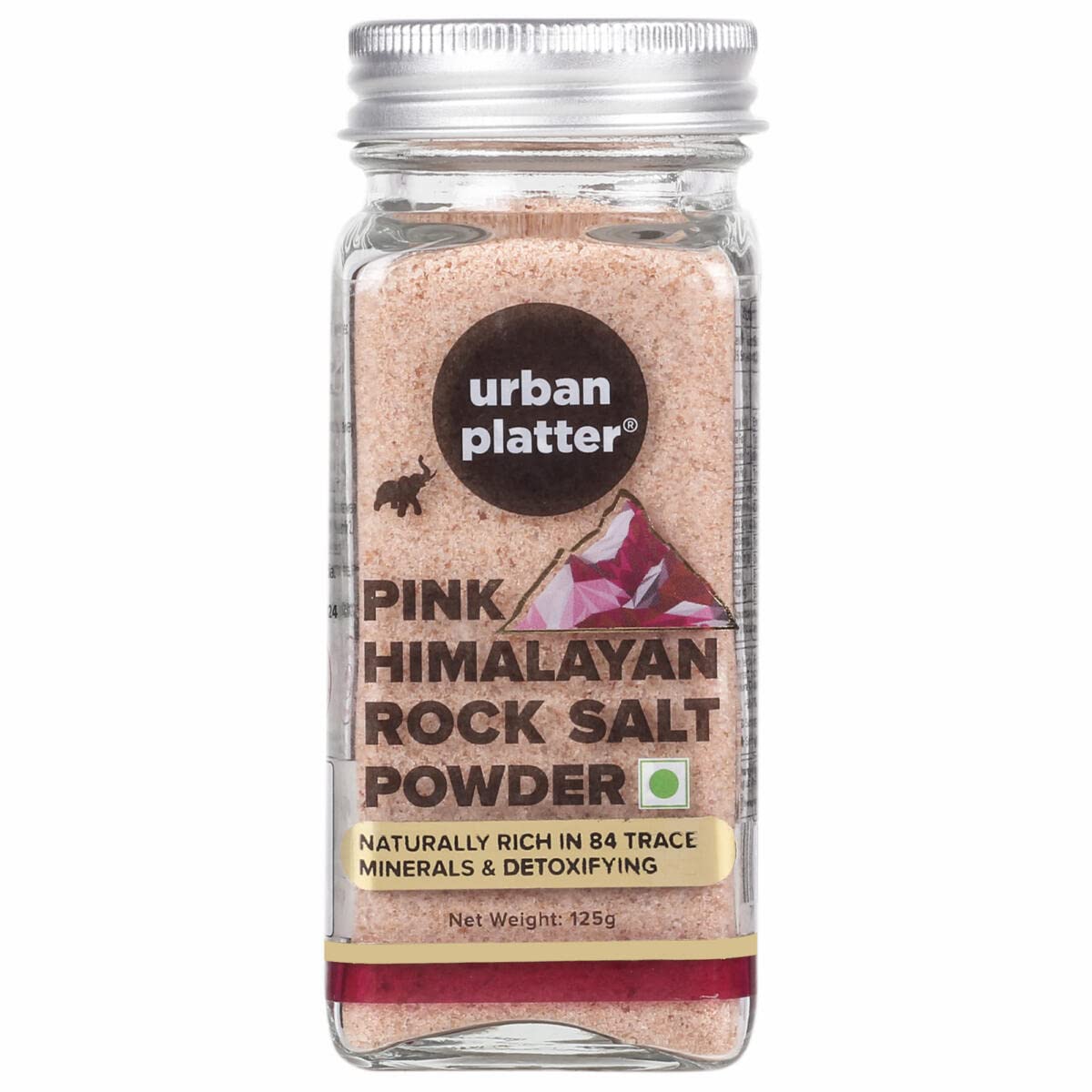 Urban Platter Pink Himalayan Rock Salt Powder, 125g (Unrefined | Natural | Additive Free)