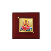 DIVINITI Maa Lakshmi 24K Gold Plated MDF Photo Frame|Premium Religious Table Top Frame for Home, Office & Prayer Room|Luxury Spiritual Gift Item for Housewarming, Festive Gifting|10 x 10 CM