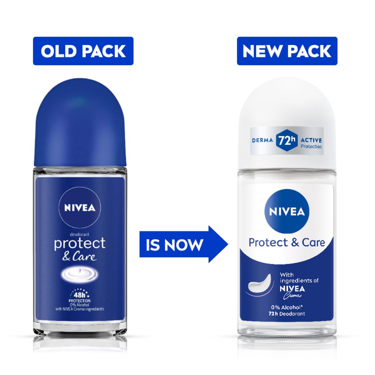 NIVEA Protect & Care Roll On Fresh, Unisex (50Ml)
