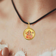 Diviniti 24K Gold Plated Ram Sita & Hanuman Ji Pendant For Men, Women & Kids 28 MM Double Sided Stylish Pendant Necklace For Girls Divine God Pendant For Birthday Gift, Anniversary Gift