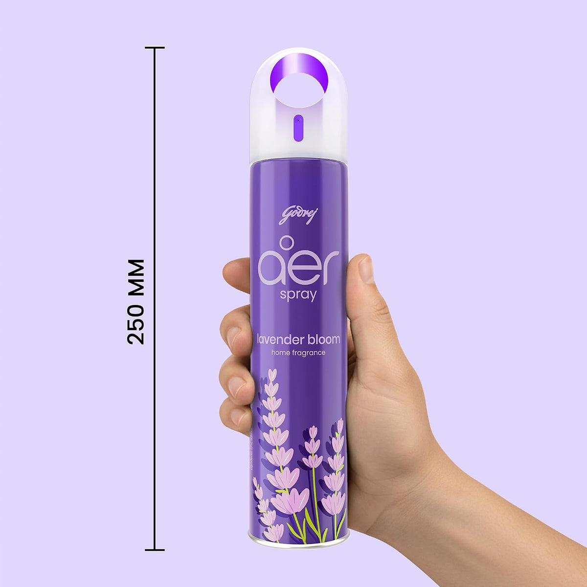 Godrej aer Spray | Room Freshener for Home & Office - Lavender Bloom (180 ml) | Long-Lasting Fragrance
