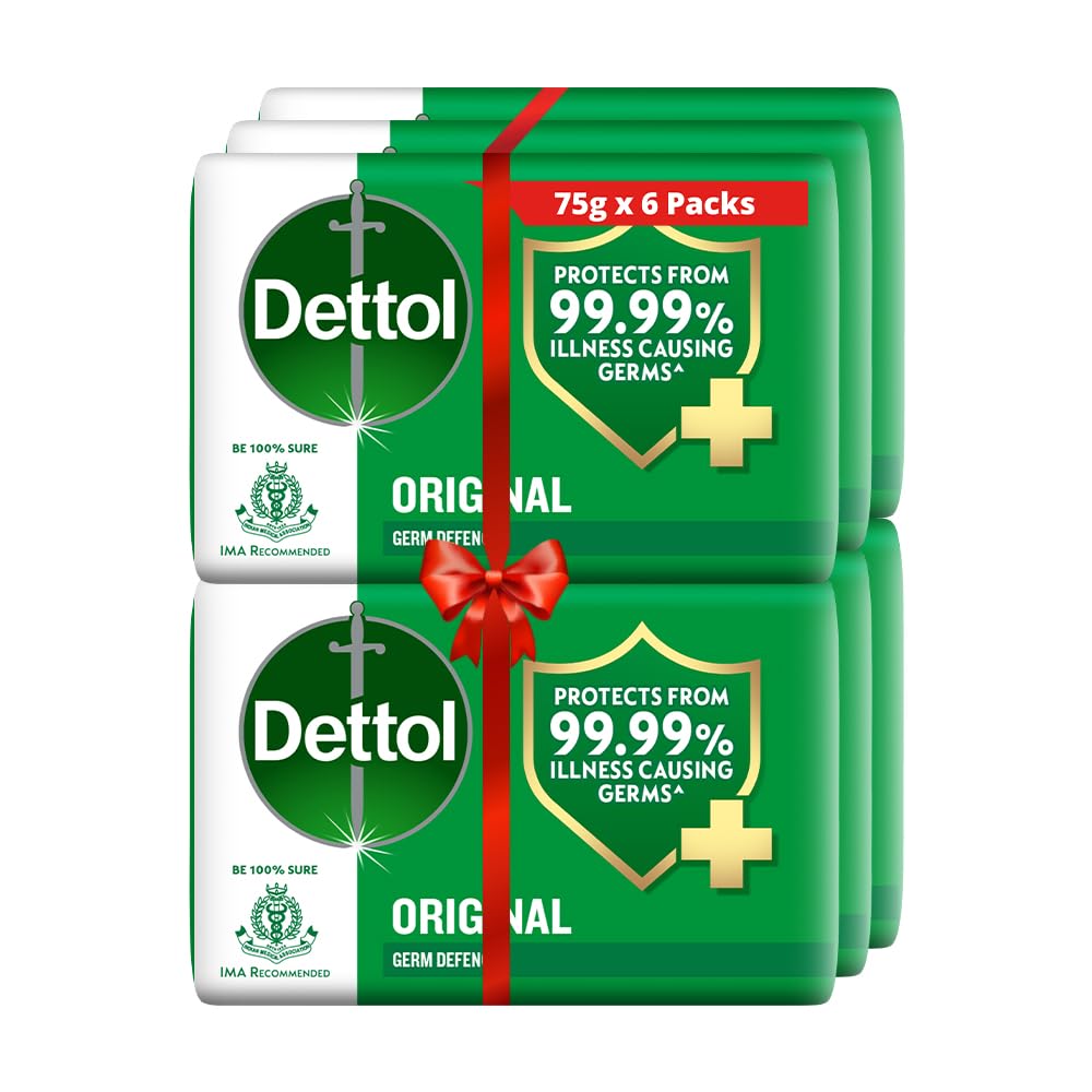 Dettol Bathing Soap Original, 75gm, Pack of 6