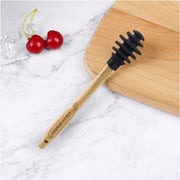 Urban Platter Silicone Dipper for Honey,Maple Syrup, Molasses, Melted Chocolate, Caramel Dippers Server [with Wooden Handle, Easy to Clean, Perfect for Non-Stick Utensils, Heat-Resistant]