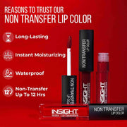 INSIGHT Non Transfer Liquid Lipstick- Royal | Waterproof| Matte Finish| Transfer & Smudge Proof| Lightweight| 12 Hr Wear| Highly Pigmented 4 ml