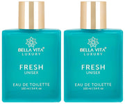 Bella Vita Fresh EDT Unisex - 100 Ml (Pack of 2)
