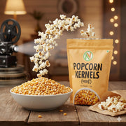 NatureVit Popcorn Kernels 1 Kg | Butterfly Popcorn Seeds for Home Use | Enjoy Theatre-Style Popcorn at Home | Natural, Non-GMO, Big Puff Corn
