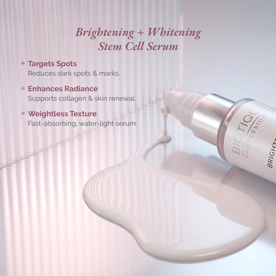 Biotique Professional Brightening + Whitening Stem Cell Serum 30ml