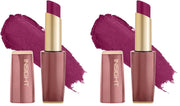 INSIGHT Pure Matte Lipstick - Slay Date| High Pigment, Long Lasting Smooth Matte Finish | Enriched with Vitamin E & Coconut Oil - 3.3 g (Pack of 2)