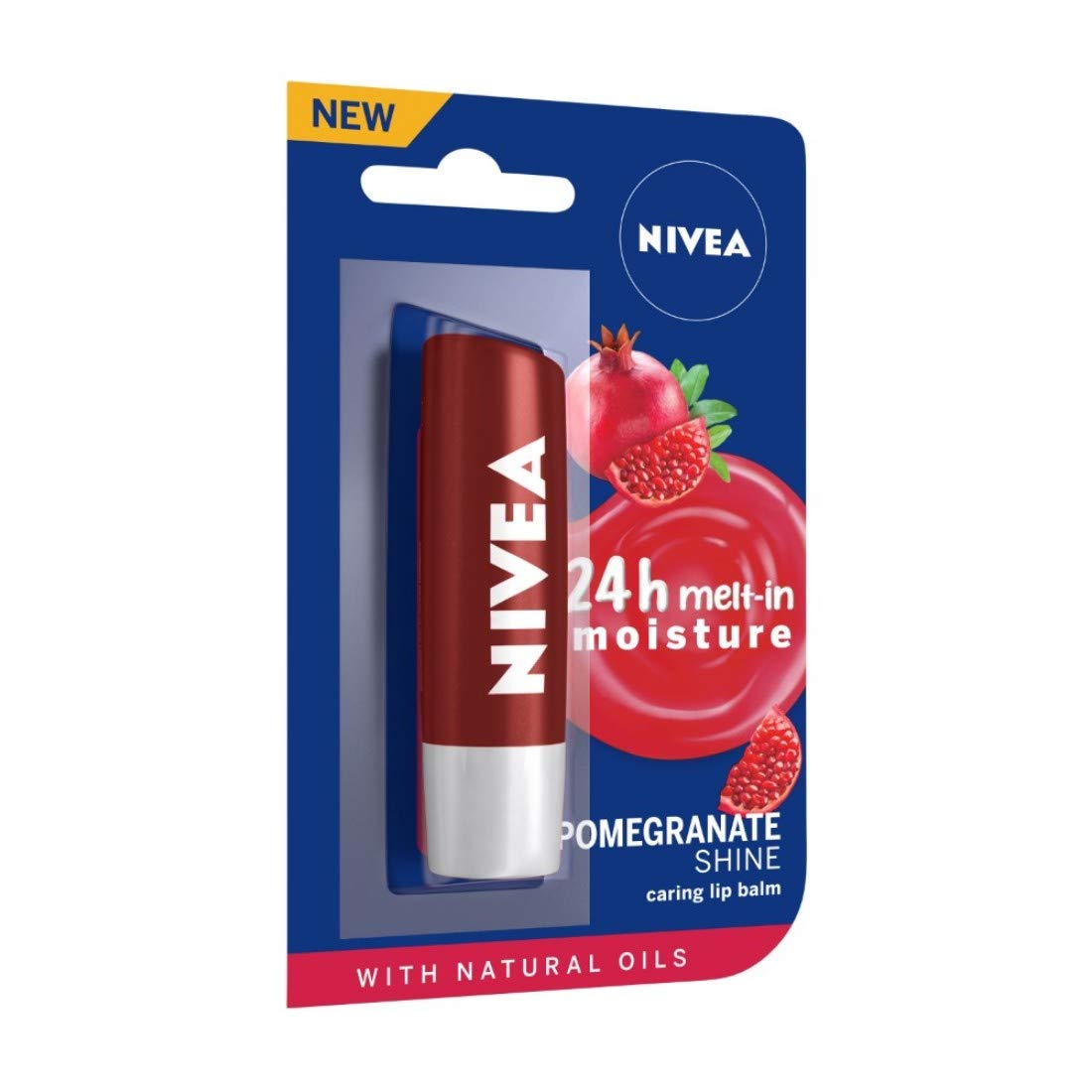 NIVEA Lip Balm, Fruity Blackberry Shine, 4.8g And NIVEA Lip Balm, Pomegranate Shine, 4.8g