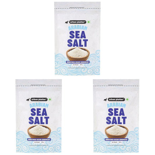 Urban Platter Arabian Sea Salt Flakes, 500g (Pack of 3)