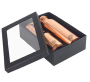 DSH Copper Water Bottle Set for 1 Litre with 2 Glasses (tumblers), Pure Copper Handcrafted, Joint Free, Leak Proof, Travel Purpose and for Ayurvedic Health Benefits (Gift Pack) Matt Finish