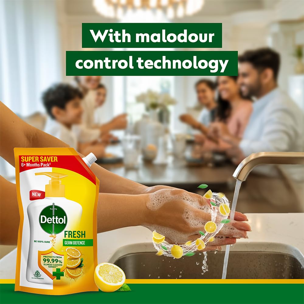 Dettol Fresh Liquid Hand Wash 675ml (Pack of 3)