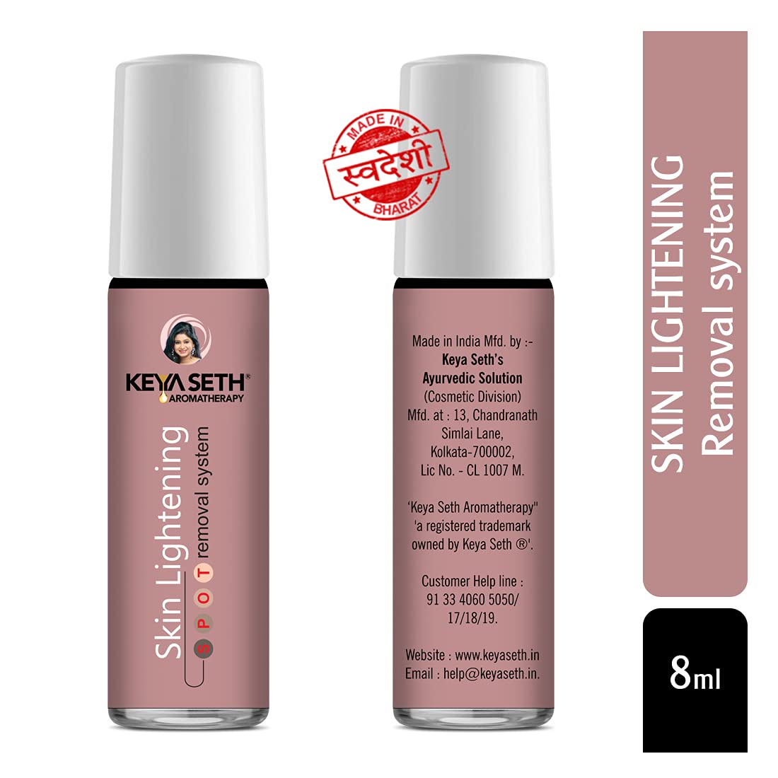 KEYA SETH AROMATHERAPY, DEVICE OF DROP Lightening Spot Removal System, 8 ml, large (Lightening_Lotion)