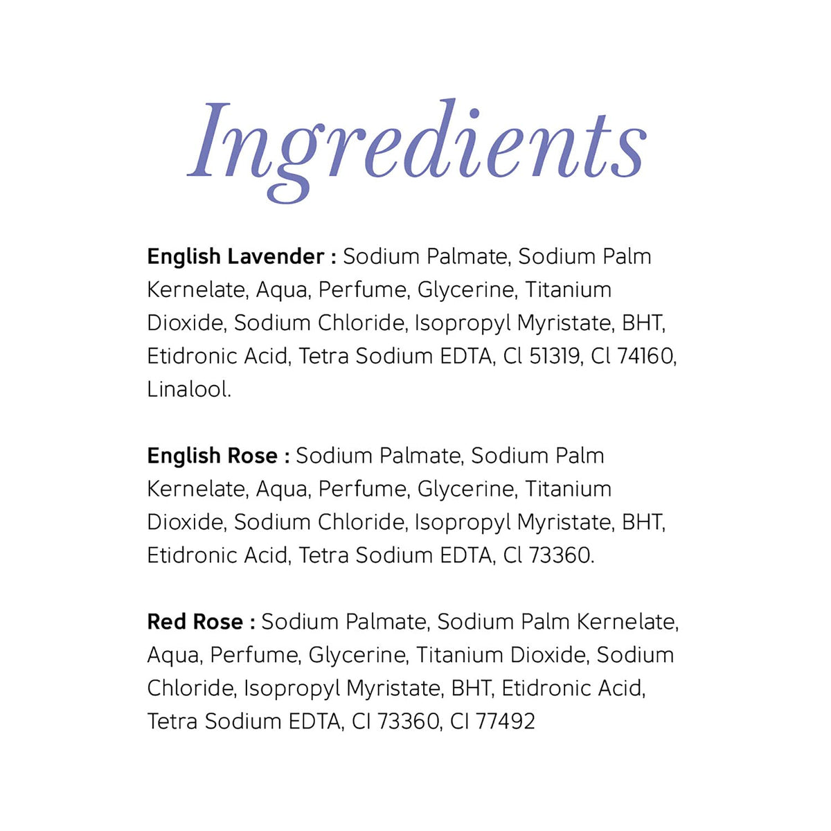 Yardley London English Lavender, English Rose, Royal Red Roses Luxury Soap for Women, 100g (Pack of 6)