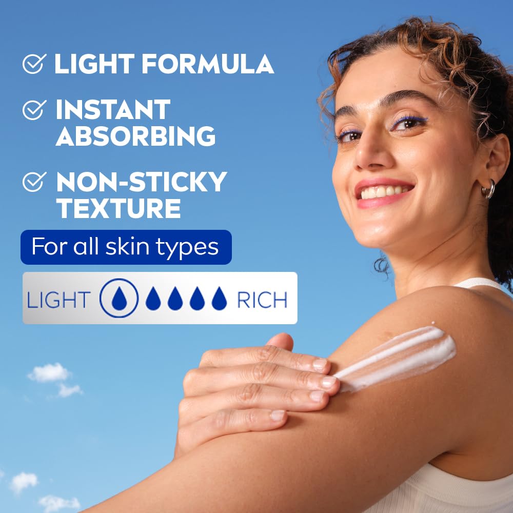 NIVEA Aloe Protection Body Lotion 200 ml | With Hyaluronic Acid & 72Hr Hydration | SPF 15 | Aloe Vera Extracts | Deep Moisture Serum | For Men & Women | All Skin Types