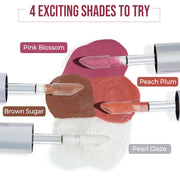 INSIGHT Hydrating Lip Gloss - Pearl Gaze (3.5g) | Moisturizing | Non-Sticky, Plumping & Shiny Finish | Enriched with Coconut Oil, Shea Butter & Vitamin E (Pack of 2)