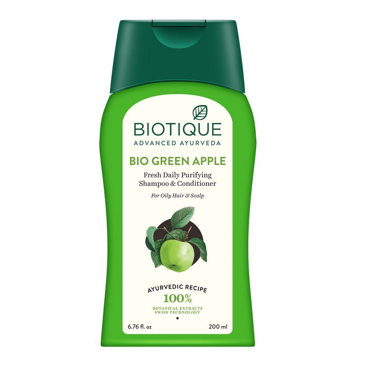 Biotique Bio Green Apple Fresh Daily Purifying Shampoo And Conditioner, 200ml
