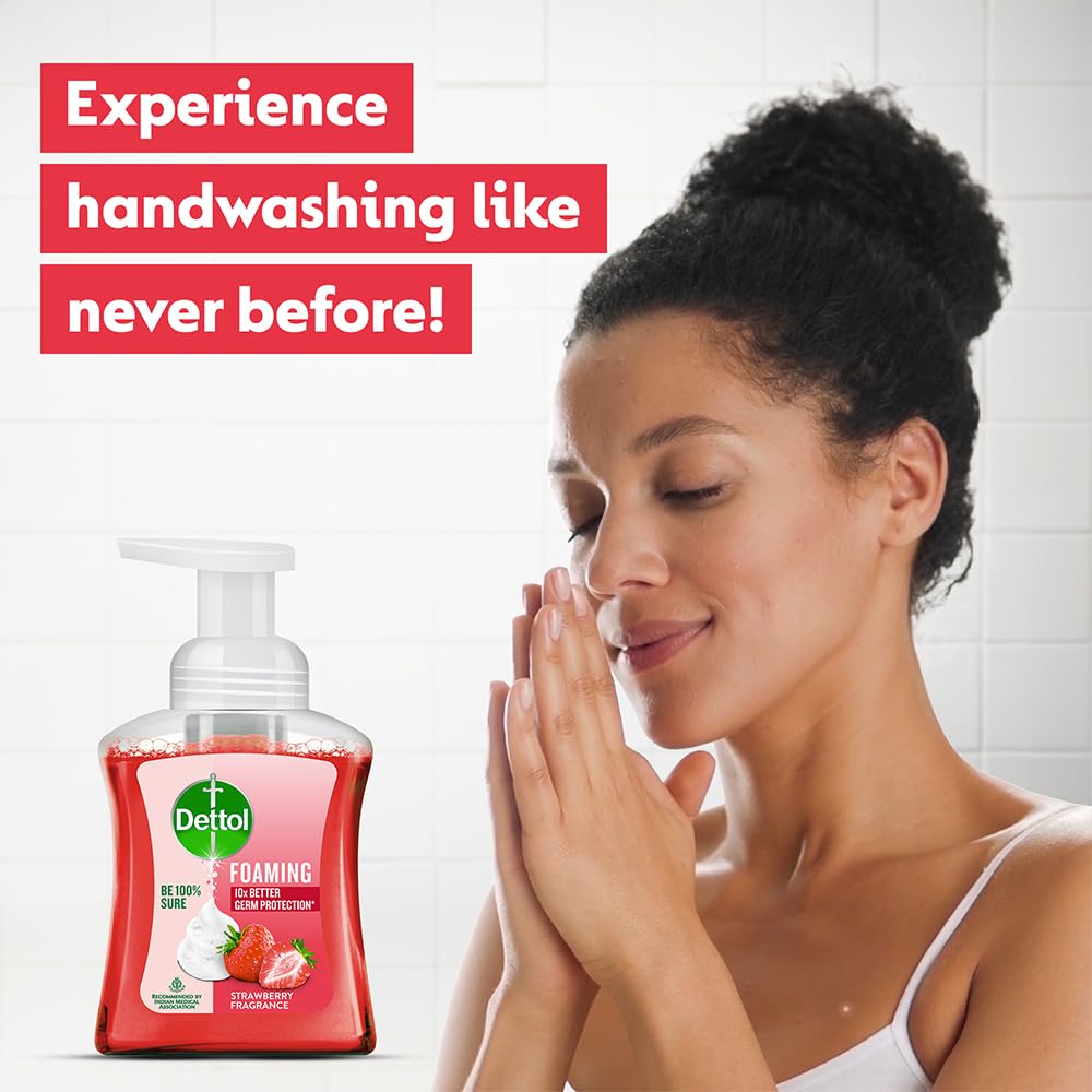 Dettol Aloe Coconut & Strawberry Foaming Handwash Pump 250ml (Pack of 2)