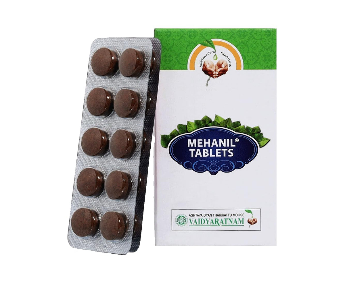 Mehanil Tablets | Ayurvedic Supplement for Blood Sugar Support & Metabolic Balance | Herbal Formula by VAIDYARATNAM
