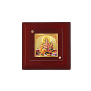 DIVINITI Lord Ganesha 24K Gold Plated MDF Photo Frame|Premium Religious Table Top Frame for Home, Office & Prayer Room|Luxury Spiritual Gift Item for Housewarming, Festive Gifting|10 x 10 CM