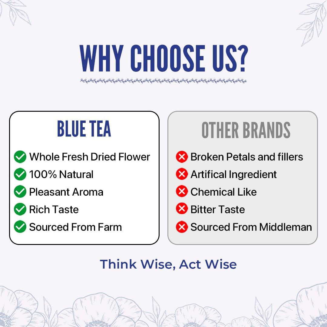 BLUE TEA - Echinacea (Cone) Flower - 100g - 100 Cups (Pack Of 2) | IMMUNITY BOOSTER | Flower Based - Herbal Tea - Caffeine Free - No Preservatives | Pet Jar Packaging