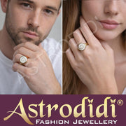 ASTRODIDI Gomti Chakra Ring Natural Gomati Chakram Stone Adjustable Ring | Astrological Gemstone | Unisex Both for Men & Women